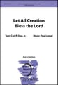 Let All Creation Bless the Lord TTBB choral sheet music cover